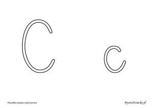 C Alphabet letters to print - Cursive letters coloring pages, Anna Kubczak