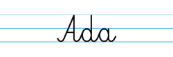 Karty pracy z imionami - nauka pisania imion dla dzieci - Ada