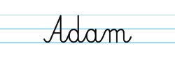 Karty pracy z imionami - nauka pisania imion dla dzieci - Adam