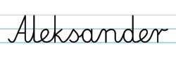 Karty pracy z imionami - nauka pisania imion dla dzieci - Aleksander