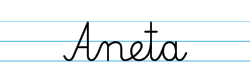 Karty pracy z imionami - nauka pisania imion dla dzieci - Aneta
