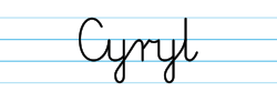 Karty pracy z imionami - nauka pisania imion dla dzieci - Cyryl