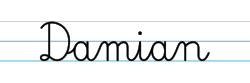 Karty pracy z imionami - nauka pisania imion dla dzieci - Damian