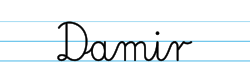 Karty pracy z imionami - nauka pisania imion dla dzieci - Damir