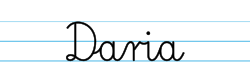 Karty pracy z imionami - nauka pisania imion dla dzieci - Daria