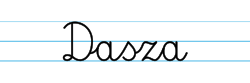 Karty pracy z imionami - nauka pisania imion dla dzieci - Dasza