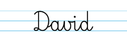 Karty pracy z imionami - nauka pisania imion dla dzieci - David