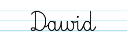 Karty pracy z imionami - nauka pisania imion dla dzieci - Dawid