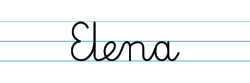 Karty pracy z imionami - nauka pisania imion dla dzieci - Elena