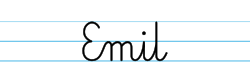 Karty pracy z imionami - nauka pisania imion dla dzieci - Emil