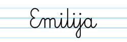 Karty pracy z imionami - nauka pisania imion dla dzieci - Emilija