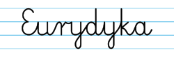 Karty pracy z imionami - nauka pisania imion dla dzieci - Eurydyka