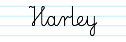 Karty pracy z imionami - nauka pisania imion dla dzieci - Harley