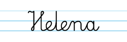 Karty pracy z imionami - nauka pisania imion dla dzieci - Helena