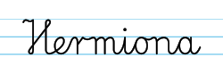 Karty pracy z imionami - nauka pisania imion dla dzieci - Hermiona