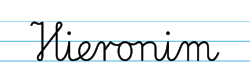 Karty pracy z imionami - nauka pisania imion dla dzieci - Hieronim