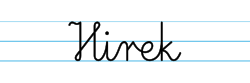 Karty pracy z imionami - nauka pisania imion dla dzieci - Hirek