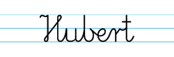Karty pracy z imionami - nauka pisania imion dla dzieci - Hubert
