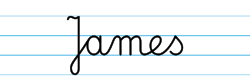Karty pracy z imionami - nauka pisania imion dla dzieci - James