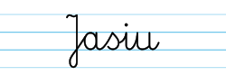 Karty pracy z imionami - nauka pisania imion dla dzieci - Jasiu