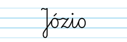 Karty pracy z imionami - nauka pisania imion dla dzieci - Józio