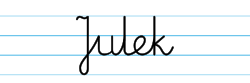 Karty pracy z imionami - nauka pisania imion dla dzieci - Julek