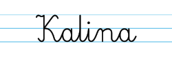Karty pracy z imionami - nauka pisania imion dla dzieci - Kalina