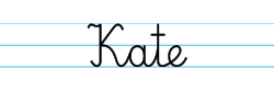 Karty pracy z imionami - nauka pisania imion dla dzieci - Kate