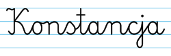 Karty pracy z imionami - nauka pisania imion dla dzieci - Konstancja