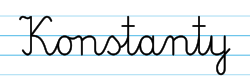 Karty pracy z imionami - nauka pisania imion dla dzieci - Konstanty