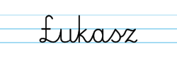 Karty pracy z imionami - nauka pisania imion dla dzieci - Łukasz