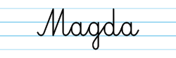 Karty pracy z imionami - nauka pisania imion dla dzieci - Magda