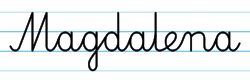 Karty pracy z imionami - nauka pisania imion dla dzieci - Magdalena