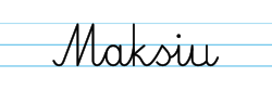 Karty pracy z imionami - nauka pisania imion dla dzieci - Maksiu