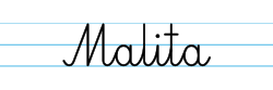 Karty pracy z imionami - nauka pisania imion dla dzieci - Malita