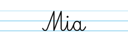 Karty pracy z imionami - nauka pisania imion dla dzieci - Mia