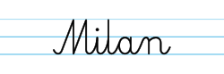 Karty pracy z imionami - nauka pisania imion dla dzieci - Milan