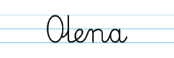 Karty pracy z imionami - nauka pisania imion dla dzieci - Olena