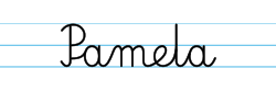 Karty pracy z imionami - nauka pisania imion dla dzieci - Pamela