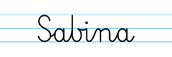 Karty pracy z imionami - nauka pisania imion dla dzieci - Sabina
