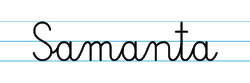 Karty pracy z imionami - nauka pisania imion dla dzieci - Samanta