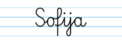 Karty pracy z imionami - nauka pisania imion dla dzieci - Sofija