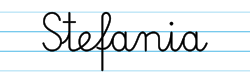 Karty pracy z imionami - nauka pisania imion dla dzieci - Stefania