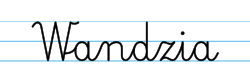 Karty pracy z imionami - nauka pisania imion dla dzieci - Wandzia