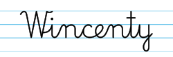 Karty pracy z imionami - nauka pisania imion dla dzieci - Wincenty
