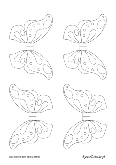 Wycinanki dla dzieci z szablonem skrzydeł motyla - dekoracje wielkanocne i wiosenne