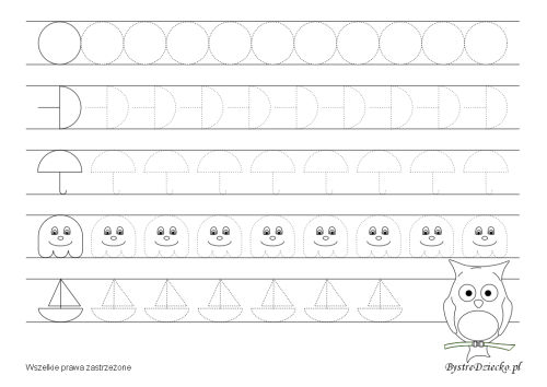 Printable preschool line tracing worksheets which are designed to help kids develop their fine motor skills and prepare for writing, Anna Kubczak