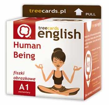 Fiszki język angielski Human Being, Treecards, A1 – istota ludzka, człowiek