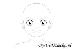 Twarz bez włosów - kolorowanki dla dzieci; face coloring page for kids without hair
