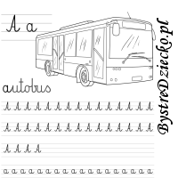 Nauka pisania literek – a jak autobus
